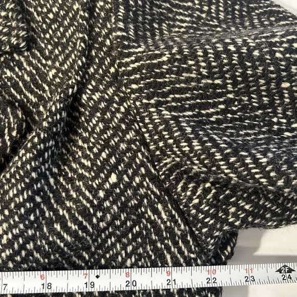 Sherwood Vintage Wool Double Breasted Midi Coat Black and White See Meas. - Picture 14 of 15